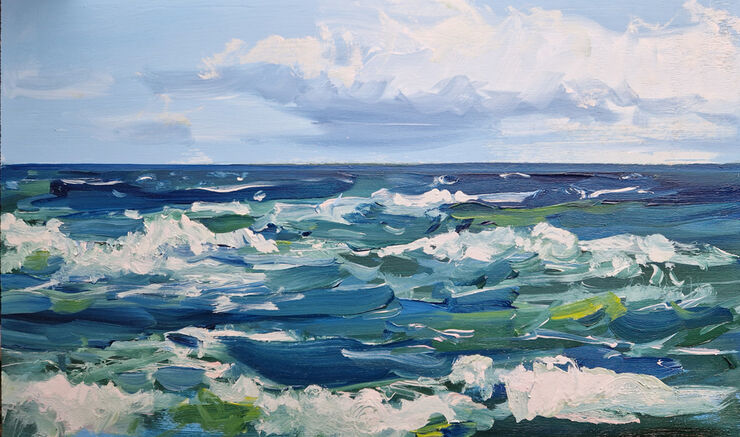 Meer, Gemälde Nr. 2278 / Öl auf Holz