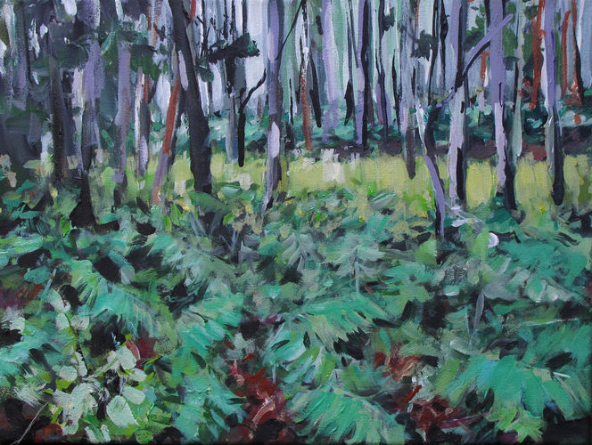 Wald, Gemälde 7061 / Acryl auf Leinwand