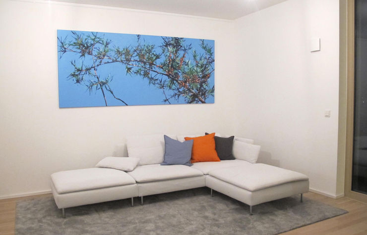 Sanddorn in wohnraum Bayern / acryl auf Leinwand