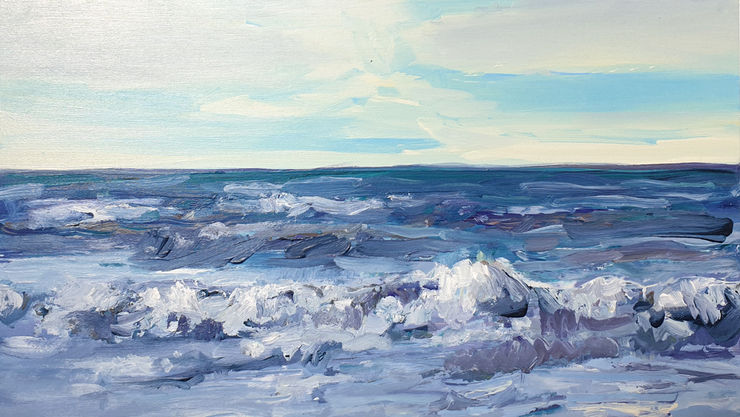 Meer, Gemälde Nr. 3671 / Öl auf Holz