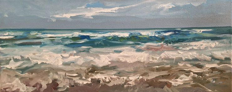 Meer, Gemälde Nr. 6603 / Öl auf Holz