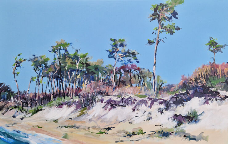 Weststrand, Gemälde Nr. 2268 / Acryl auf Leinwand