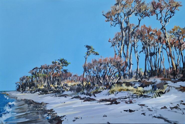 Weststrand, Gemälde Nr. 2262 / Acryl auf Leinwand