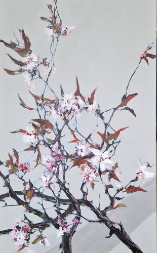 Zierpflaume, Gemälde Nr. 6754 / Acryl auf Leinwand