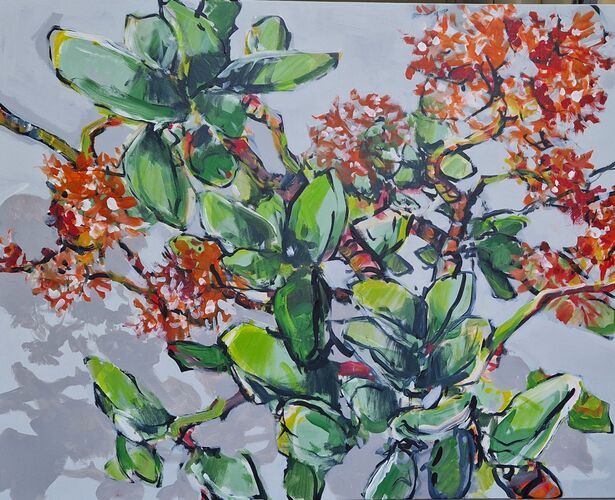 Geldbaum, Werknr. 2238 / Acryl auf Leinwand