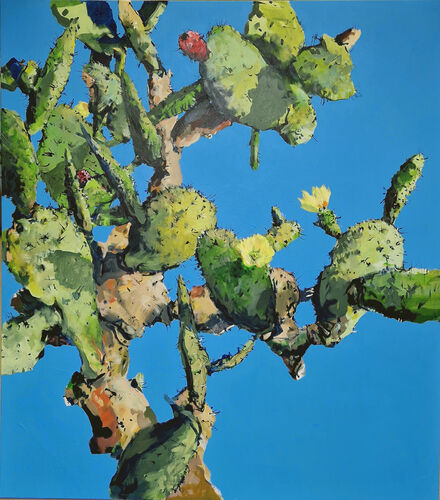 Feigenkaktus, Gemälde Nr. 8203 / Acryl auf Leinwand