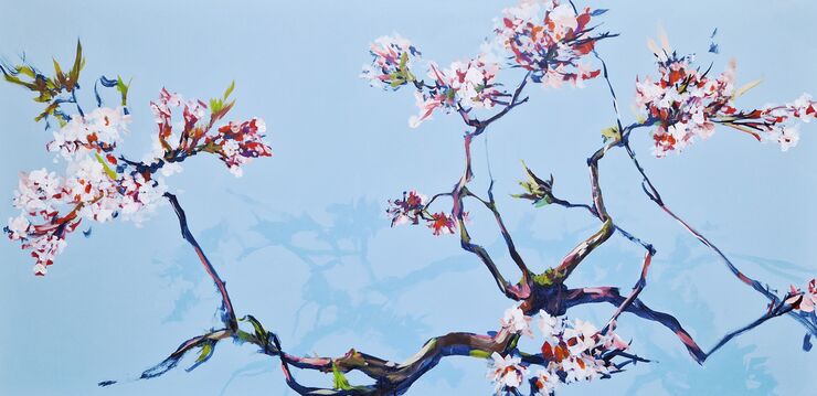 Duft-Schneeball, Gemälde Nr. 9664 / Acryl auf Leinwand