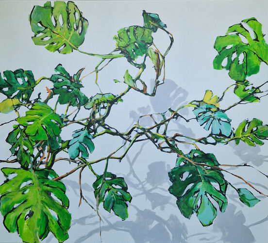 Monstera, Werknr. 2208 / Acryl auf Leinwand