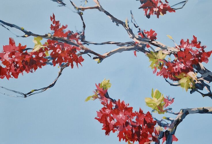 Zier-Johannisbeere, Gemälde Nr. 5670 / Acryl auf Leinwand