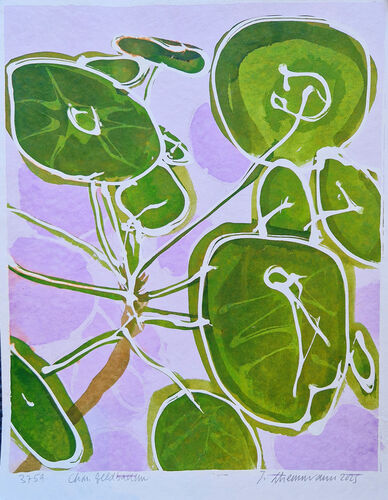 Chinesischer Geldbaum, Werk Nr. 3759 / Tusche auf Bütten