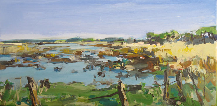 Bodden bei Körkwitz, Gemälde Nr. 9694 / Acryl auf Leinwand