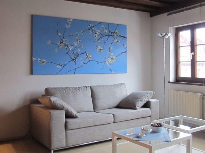 Kirschblüten, Gemälde 4512 Privathaus / Acryl auf Leinwand