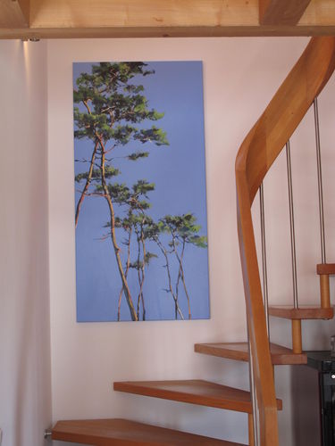 Kiefern, Gemälde 4070, Privathaus / Acryl auf Leinwand