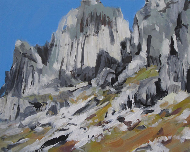 Tscheiner Spitze, Gemälde Nr. 4320 / Acryl auf Malplatte